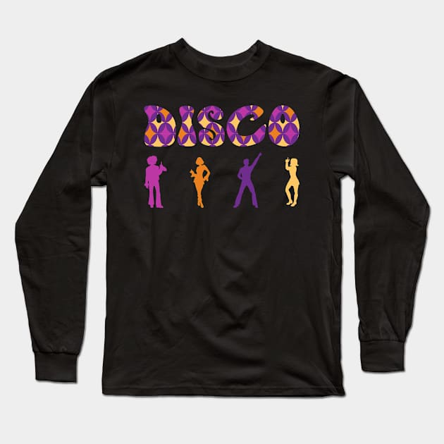 Disco Dancing Seventies 70's 80's 70s 80s Costume Long Sleeve T-Shirt by Anfrato